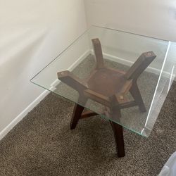 2 Glass Side Tables