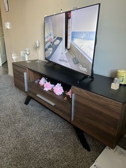 Mid-Century Modern TV Stand with Storage