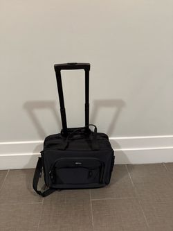 Black Rolling Bag with Telescoping Handle