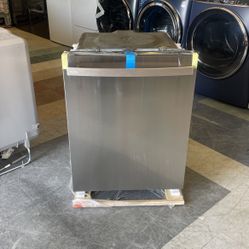 Ge Profile 24 in Smart Built-In Top Control Fingerprint Resistant Stainless Dishwasher w/ Microban Technology, 44 dBA