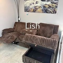 Sectional Recliner with storage chaise