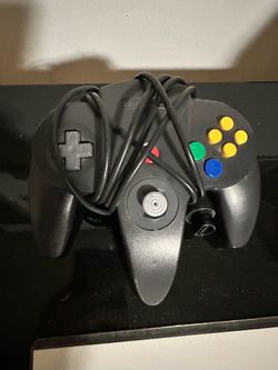 Black Nintendo 64 controller