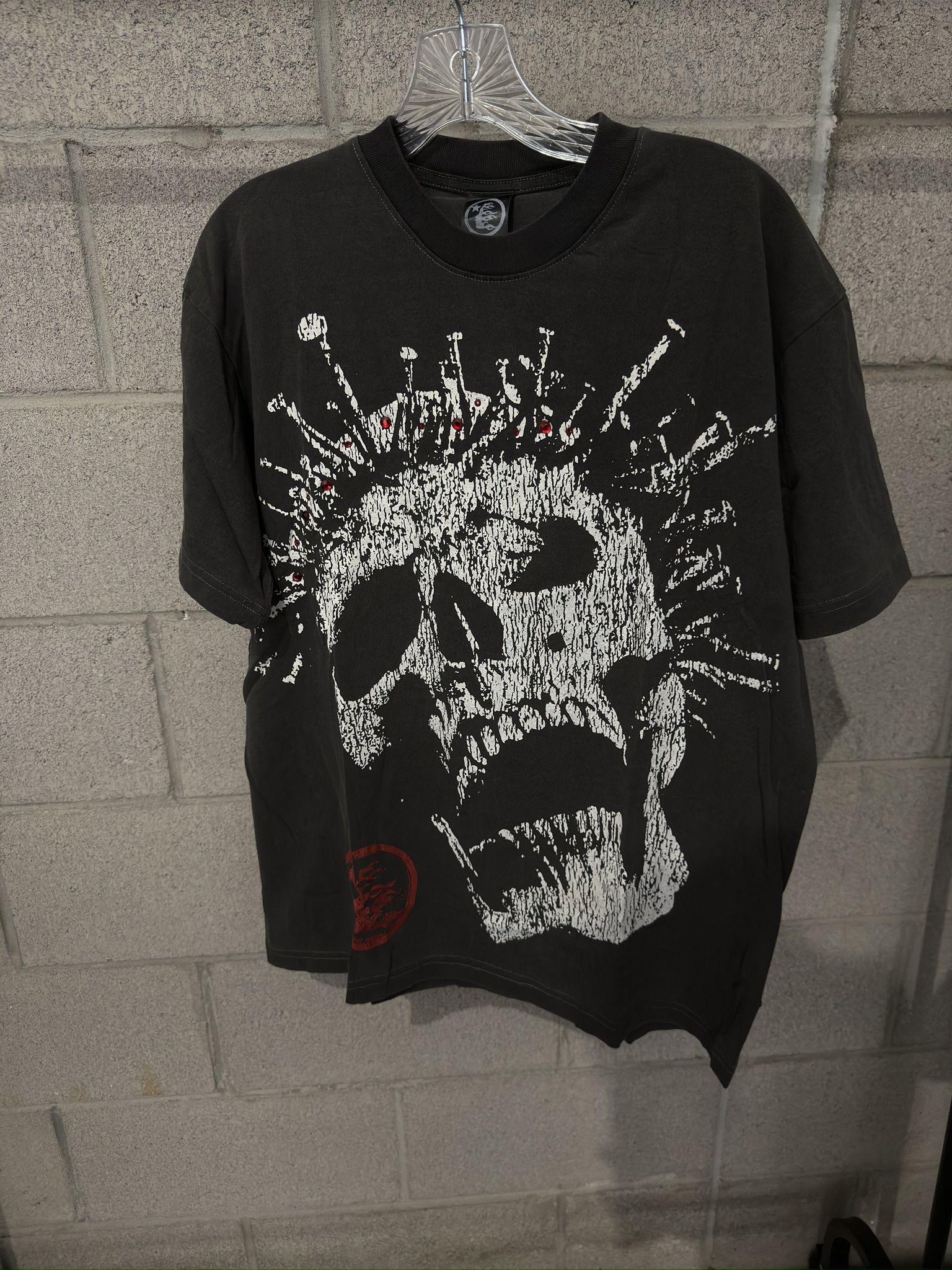 Hellstar Red Skull Gem T Shirt NFC,All Products : American Fashion Style Bags On Sale