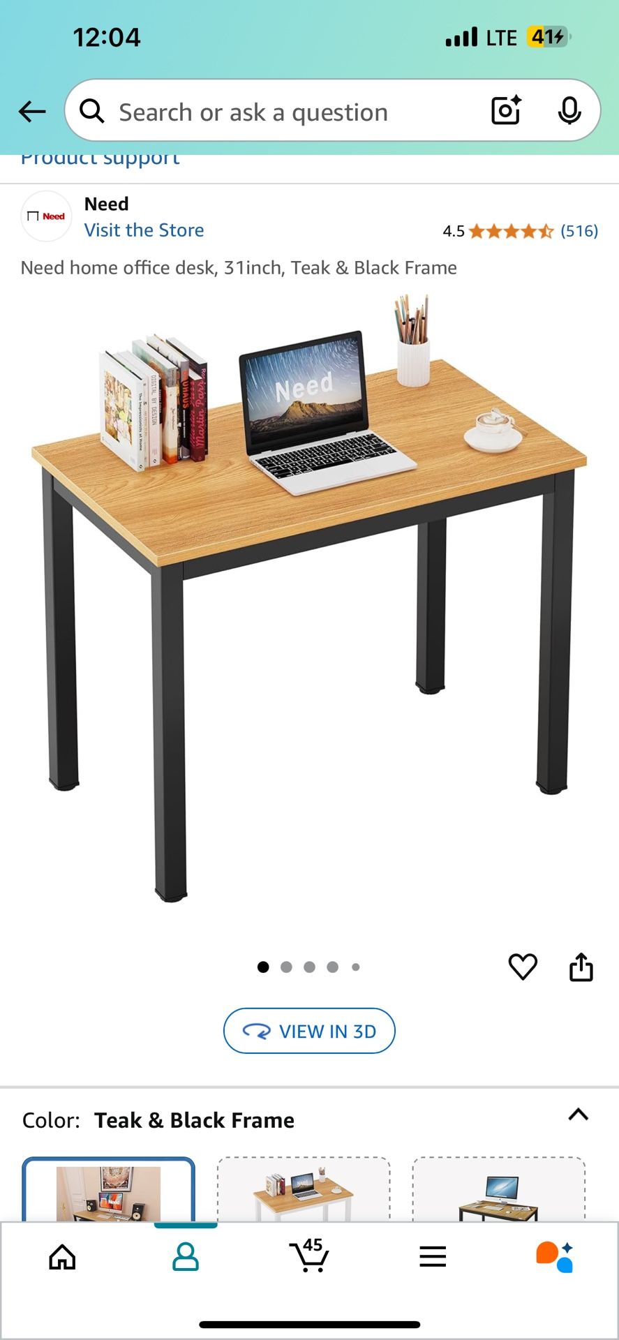 office desk 31 inch (not opened-still in box)