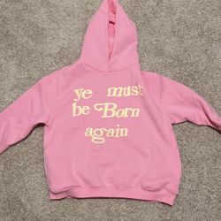 Pink Medium Ye Must Be Born Again Hoodie