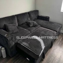 New Black Sofa Bed 