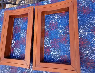2 Wooden Artist Shadow Boxes 16" X 25"
