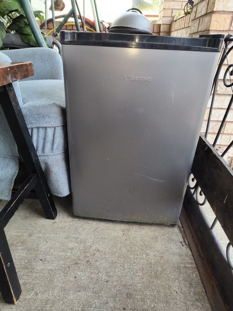 Mini Refrigerator With Small Freezer. 