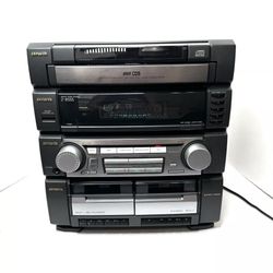 Aiwa CX-ZR555U 5-CD Disc Compact Stereo Cassette Receiver Super T Bass-For Parts