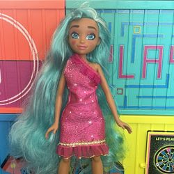 HAIRMAZING FASHION DOLL - 11 INCHES! BLUE EYES/ BLUE HAIR