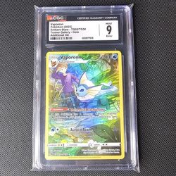 Pokemon Error Vaporeon Additional Ink Cgc 9