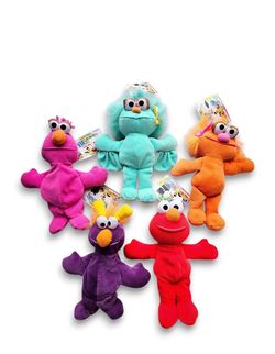 Vintage Jim Henson Sesame Street Beans Lot Rosita TYCO 1997 30th Honker Telly Monster