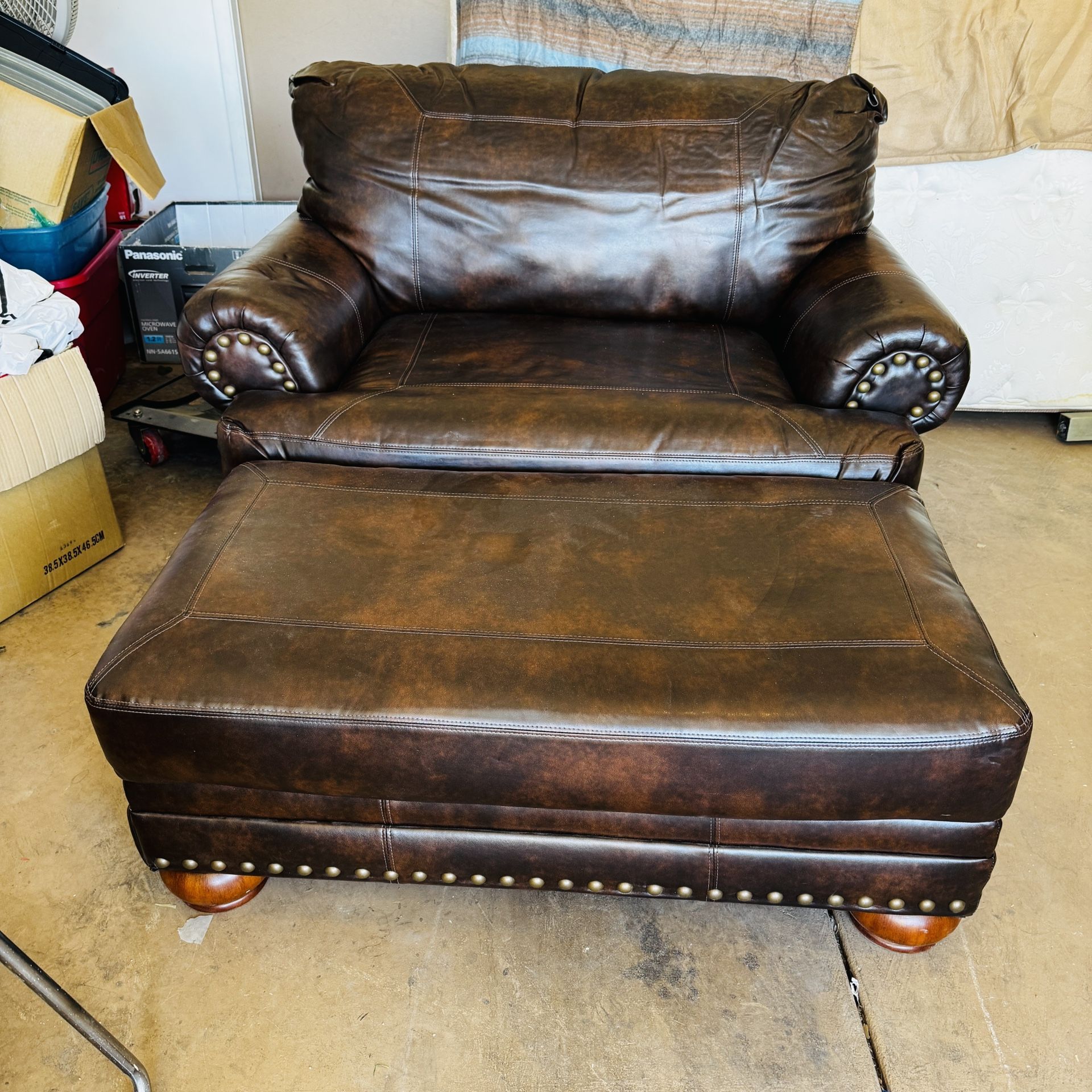 Oversized Leather Chair
