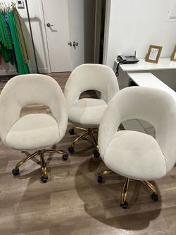 White vanity chairs