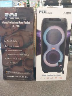 Altavoz FOL con pantalla digital y 5 horas de reproducción disponible por $299
