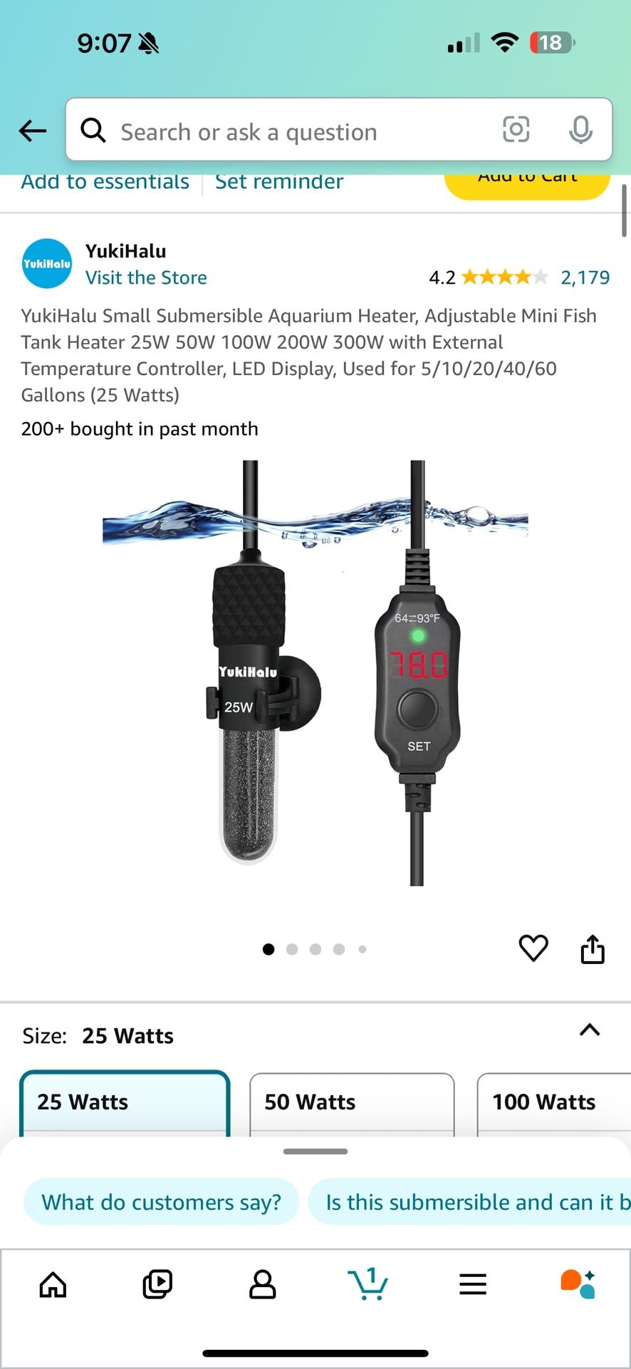 Mini Fish tank heater