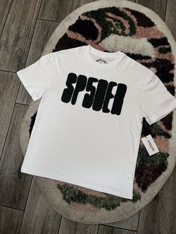 Sp5der white “Sp5der” graphic tee
