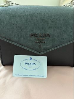 Prada Bag Black With Silver Chain Elegant