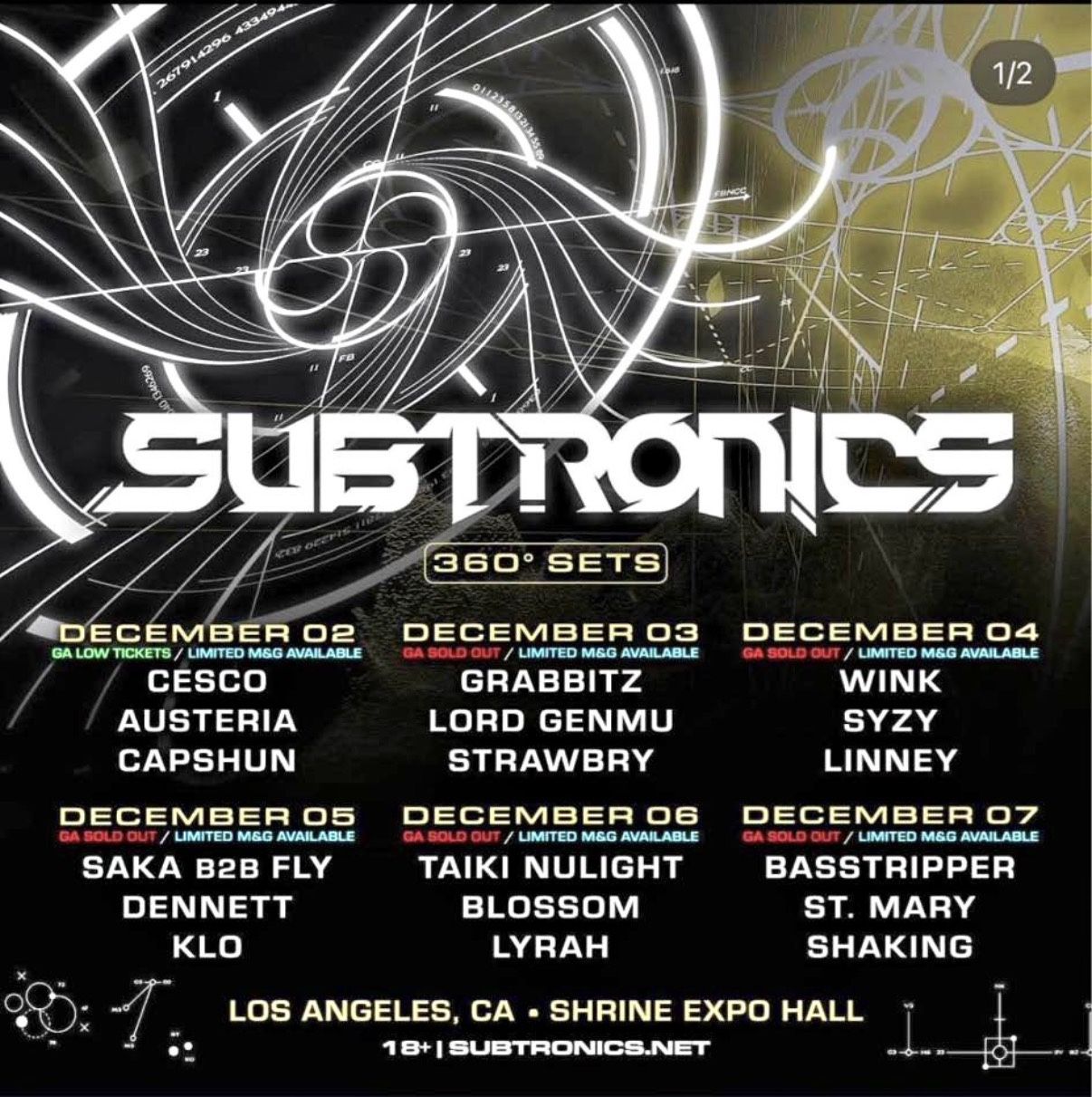 Subtronics 12/2 Ticket