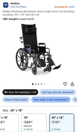 Medline Reclining Wheelchair