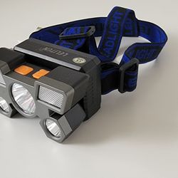 5LED with Built-in 18650 Battery USB Rechargeable Portable Flashlight Lantern Torch Headlamp Outdoor Camping Headlight fishing