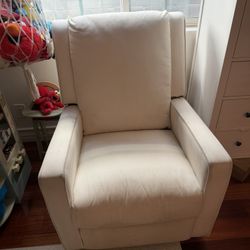 Baby 2-1 Nursing Rock Recliner White Linen
