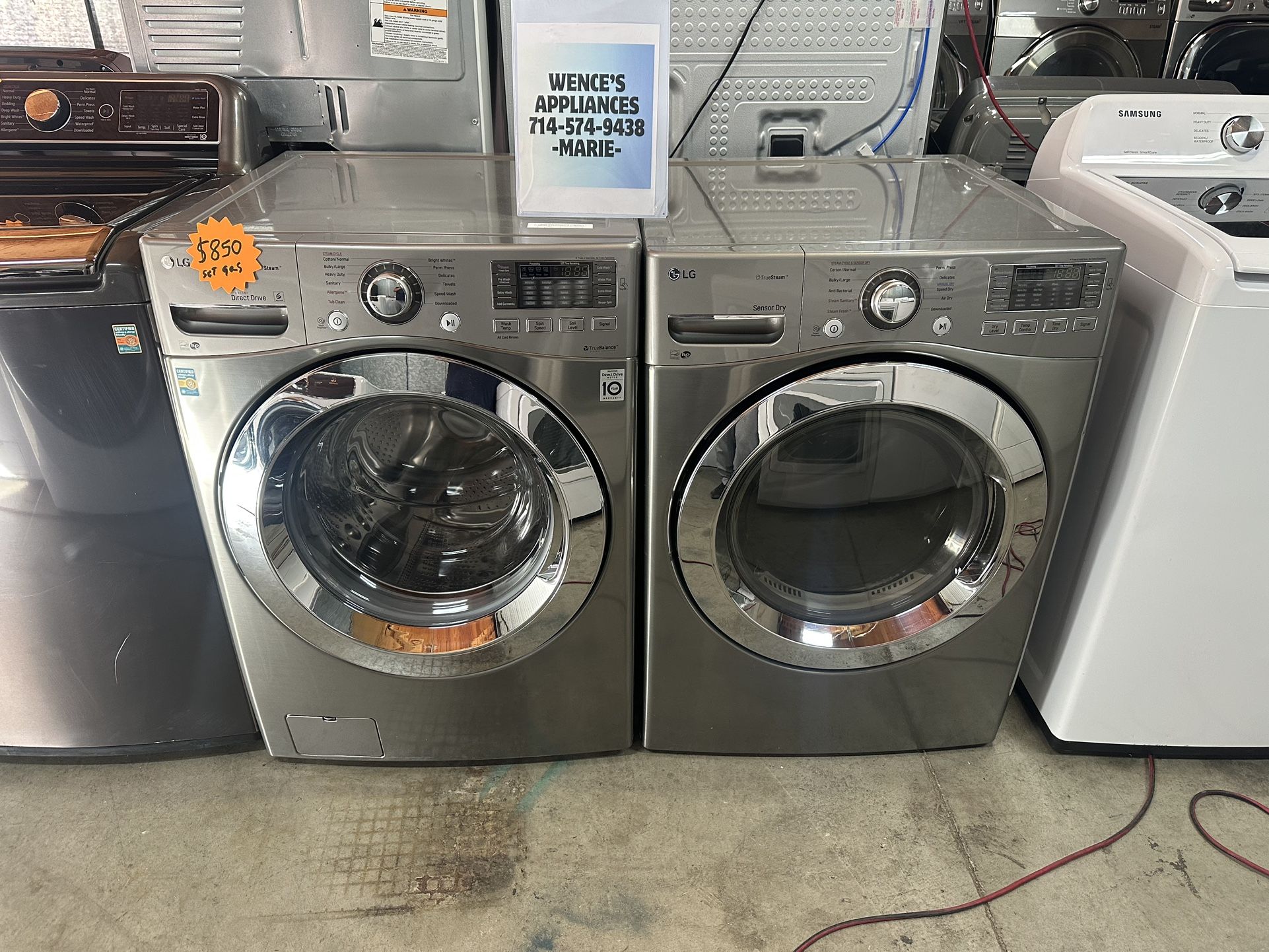 LG FRONTAL WASHER & GAS DRYER