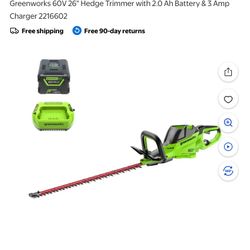 Green Works Hedge Trimmer