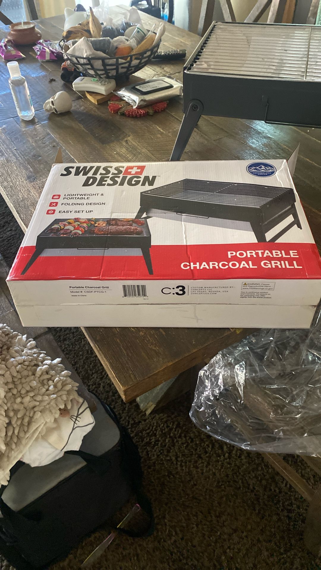 Portable Charcoal Grill New $25 Dollars