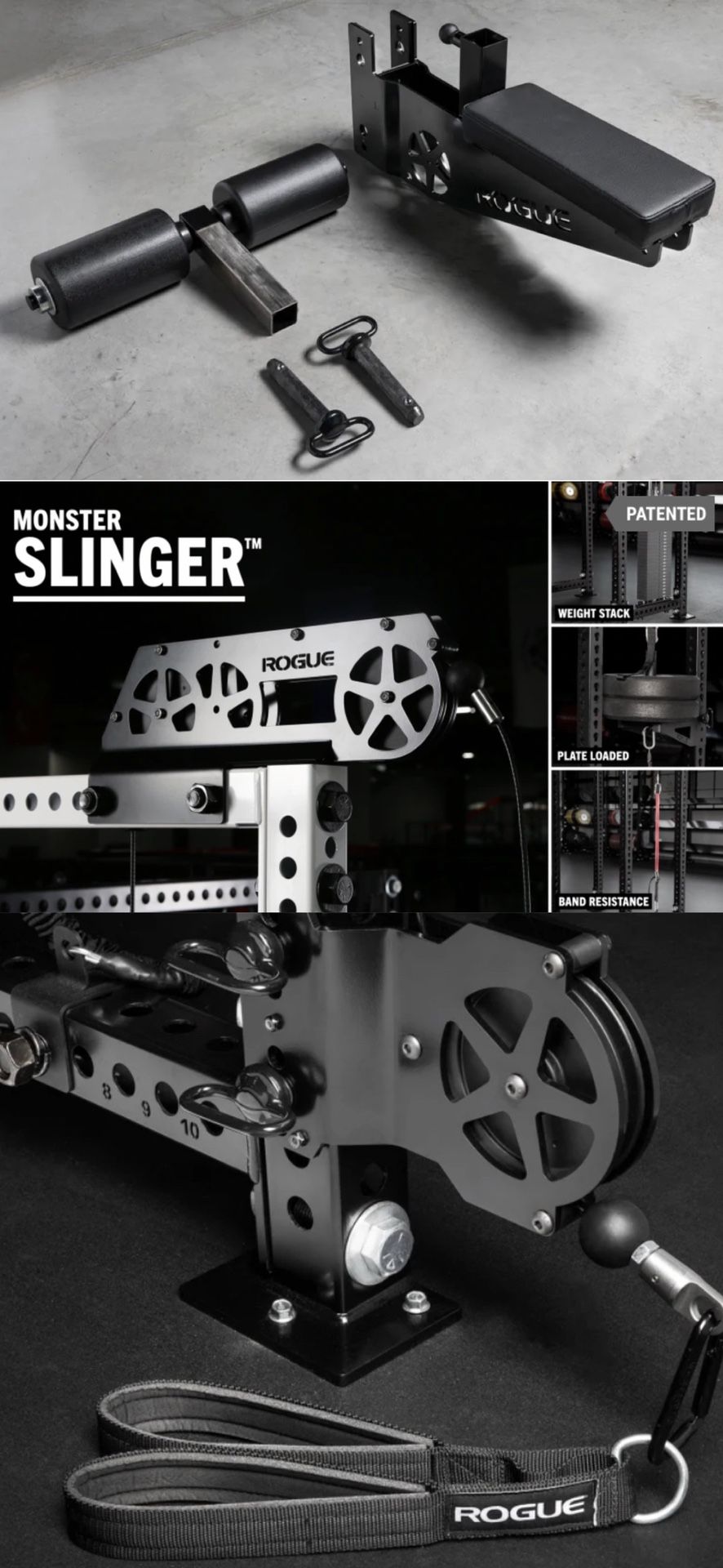 Rogue Monster Slinger / Pulldown Seat / Solo Pulley Attachment