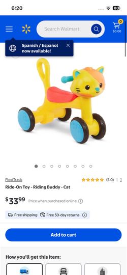 FlexiTrack Ride-On Cat Toy for Toddlers