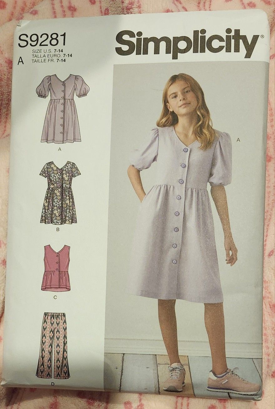 Simplicity S9281 Size 7-14 Dresses