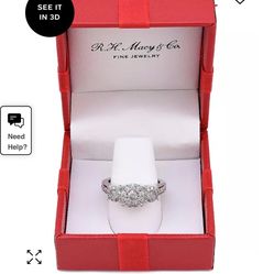 Diamond Three Stone Engagement Ring (3/4 ct. t.w.) in 14k White