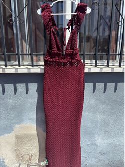 Burgundy dress