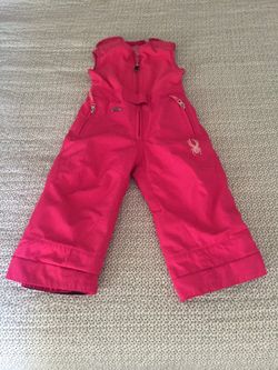 Girl's Spyder Snow Pants / Bib Toddler Sz. 2 Excellent Condition