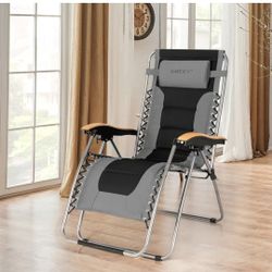 $75 P10#62  Costway Padded Zero Gravity Lounge
Chair Oversize Folding Adjustable