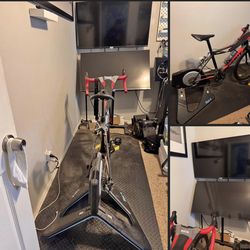 Tacx Smart Trainer + Road Bike + Dual TV Zwift Setup – Full Indoor Cycling Bundle