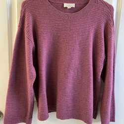 Loft Raspberry XS Long Sleeved Sweater