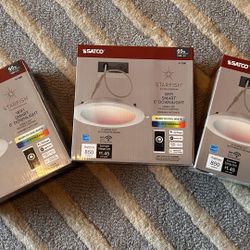 Smart Light 6” canned/Recessed Satco/Starfish (Selling 1 Or All 3)