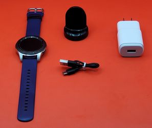 Samsung Galaxy Watch SM-R800 46mm Silver Smartwatch Bluetooth WiFi [Tested & Working]