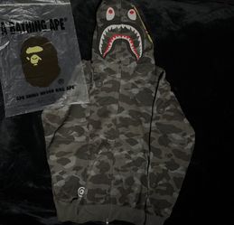 BAPE Color Camo Shark Full Zip Hoodie ‘Black’