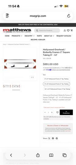 Matthews 8x8 Hollywood Frame