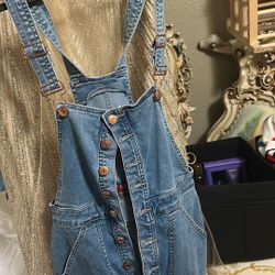 Guess Overall Jean Dress Size Small