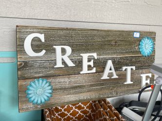 Rustic create sign