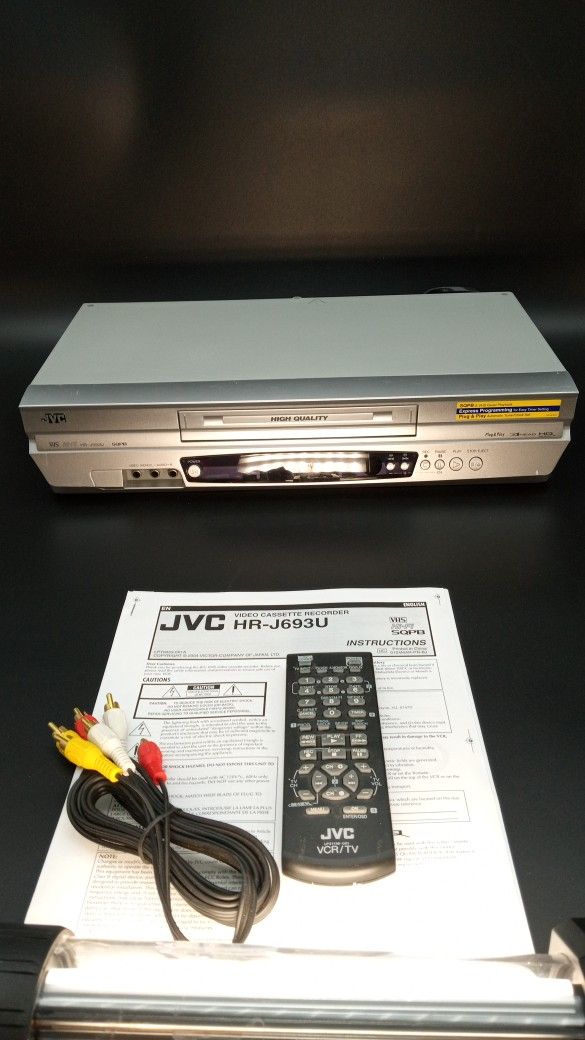 JVC ,VCR with Remote, Manual And A/V Cable. Works Fine.