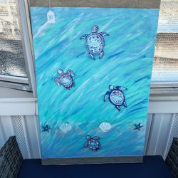 Turtle Canvas Art Work 
