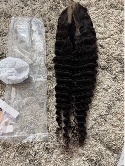 28in human hair deep wave real HD lace frontal wig
