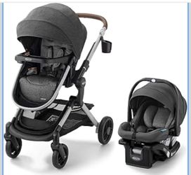 Graco Modes Nest Travel System, 3-in-1 Modular Carseat Stroller Combo, Includes the SnugRide DLX Infant Car Seat and Baby Stroller, Adjustable Slide2M