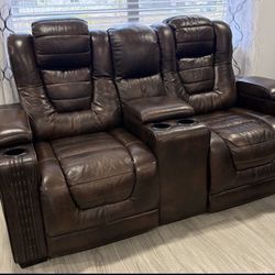 Electric Reclining Leather Couches