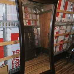 Large Dark Wood Mirror